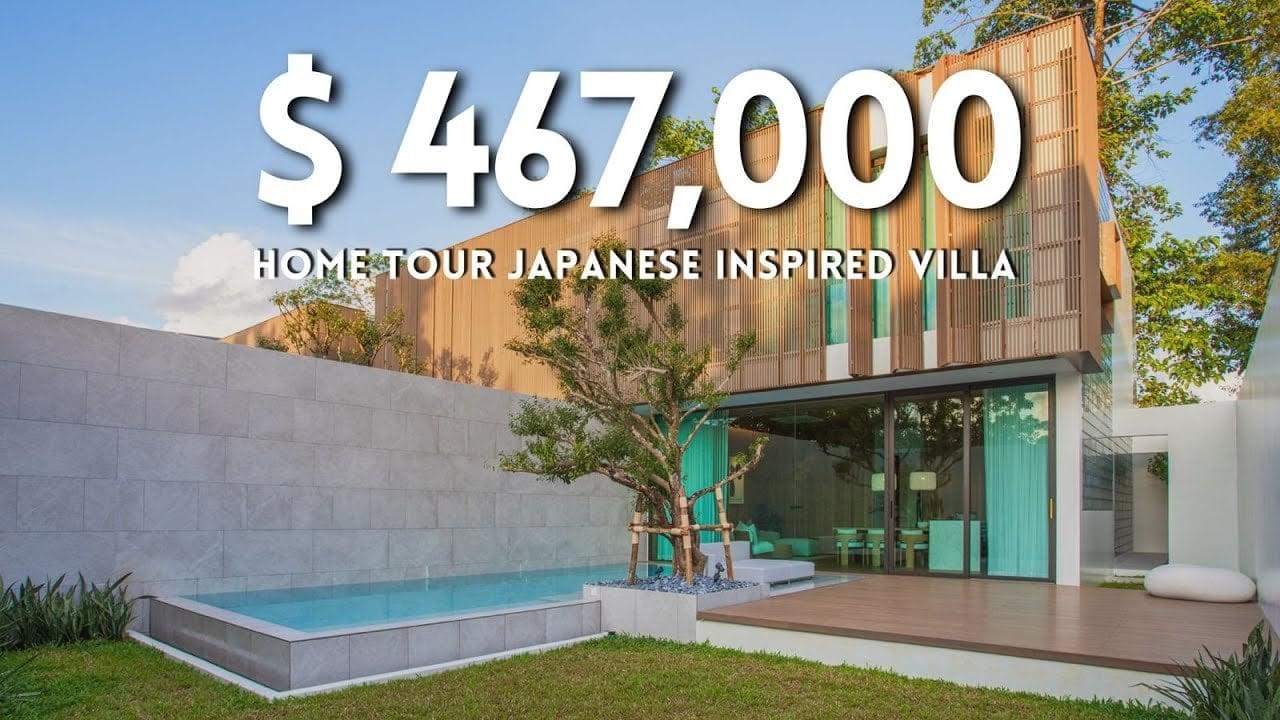 Touring $680K Modern Japanese 3-Bedroom Villa, Just 1 Kilometre to Bangtao Beach !